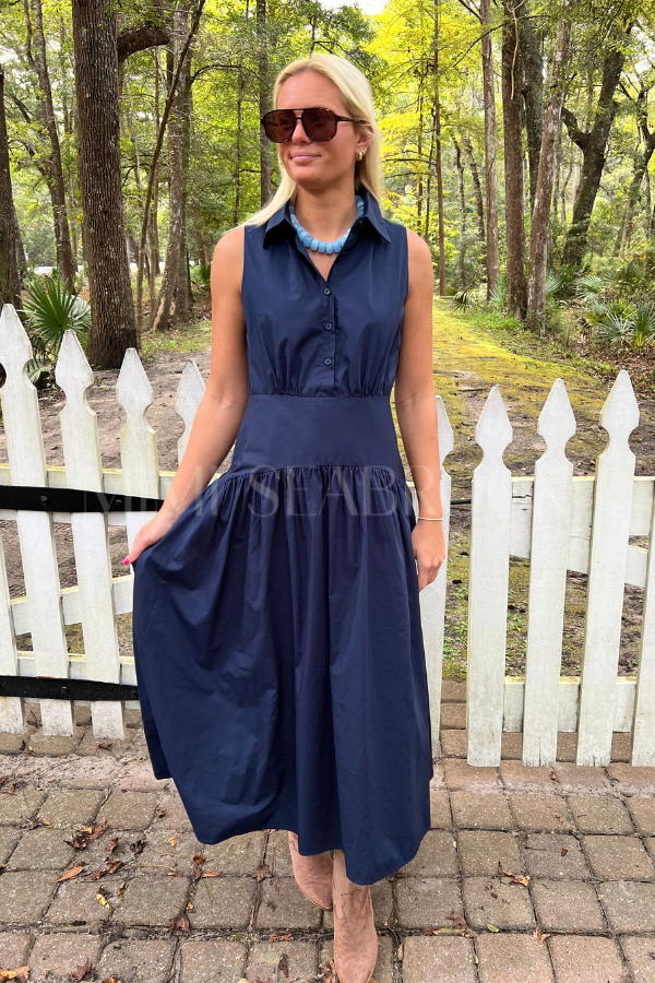 Harvest dress, navy