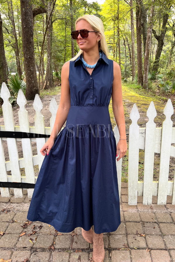 Harvest dress, navy