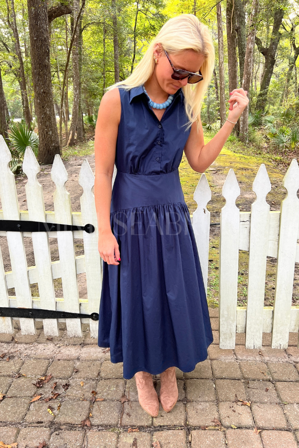 Harvest dress, navy