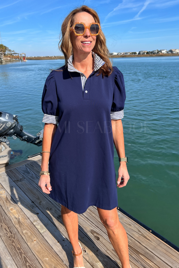 Harvey dress, navy