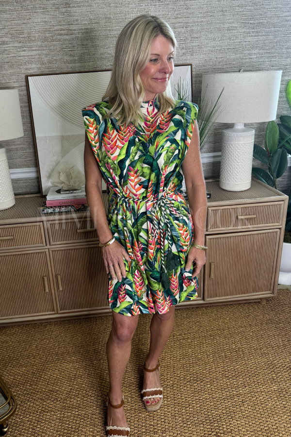 Heli Leaves Pearl TShirt Jersey Mini Dress by Farm Rio