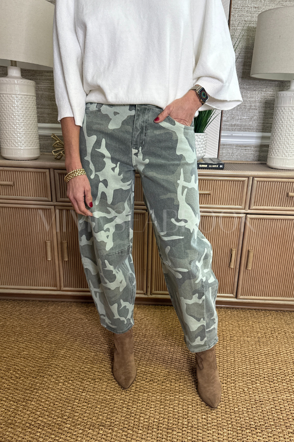 Helma camo barrel jeans