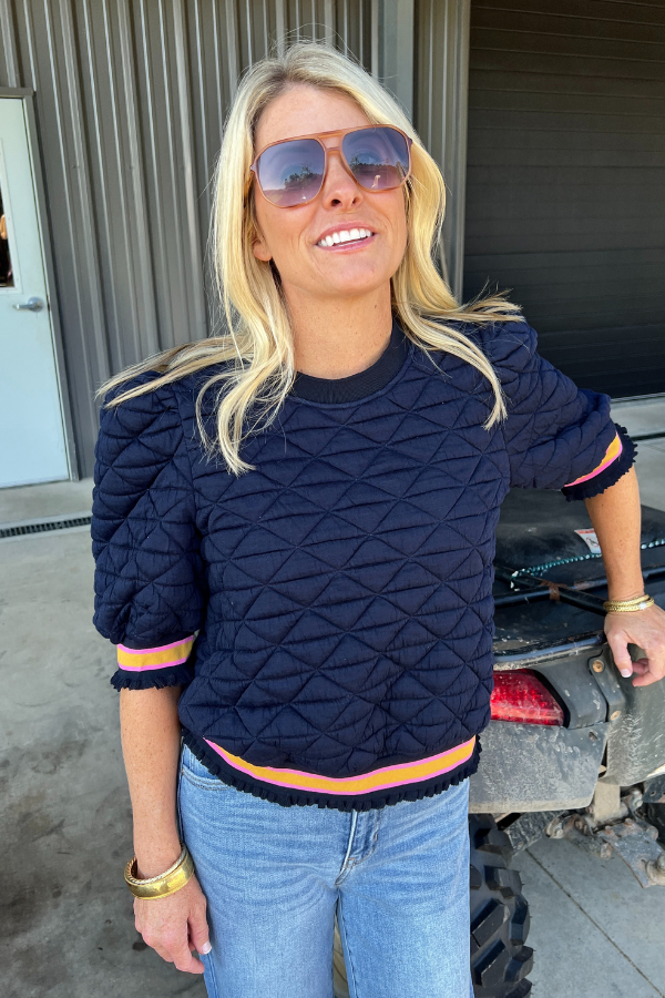 Hemlock top, navy