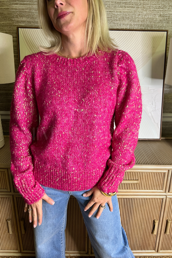 Hilda sweater, fuchsia