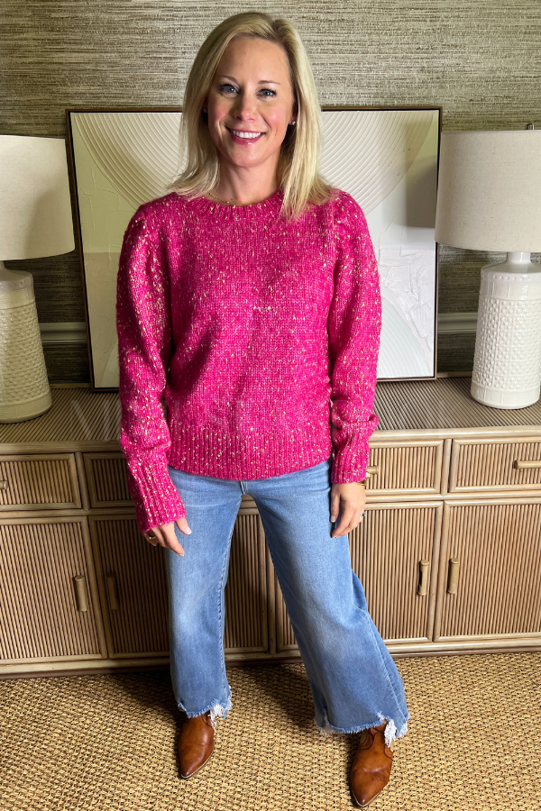 Hilda sweater, fuchsia