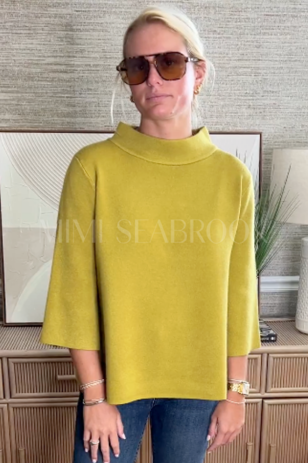 Hillcrest sweater, dark citron