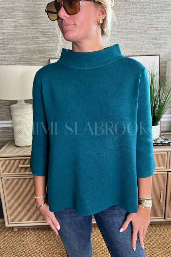 Hillcrest sweater, teal green