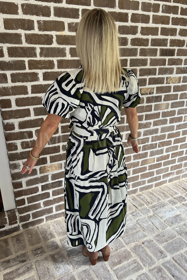 Hobson dress, zebra print