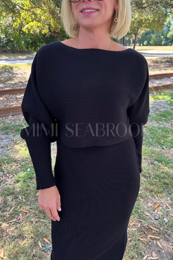 Hollett skirt set, black