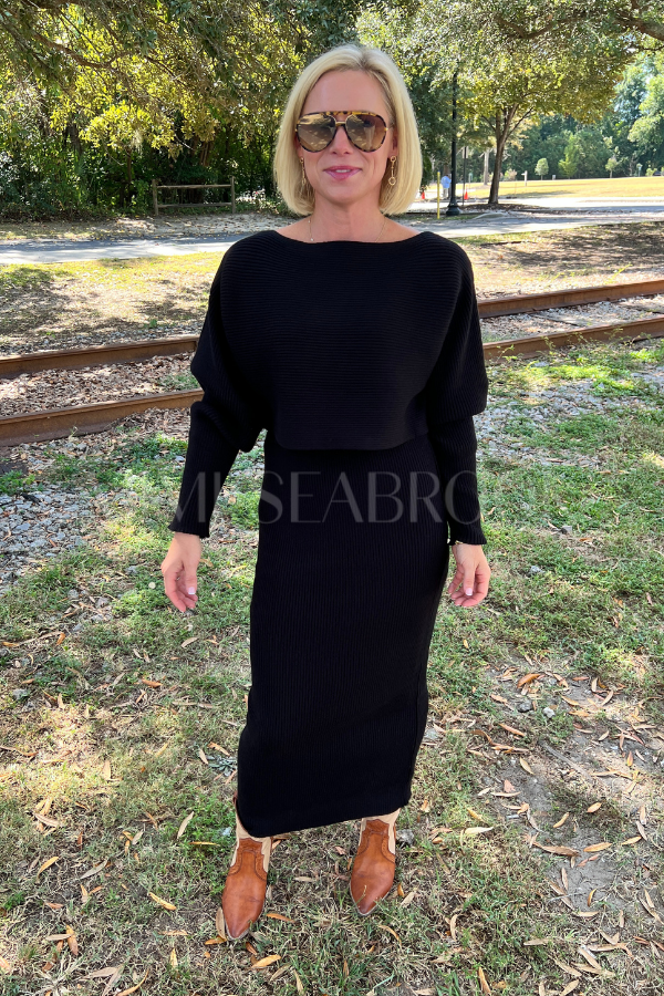 Hollett skirt set, black