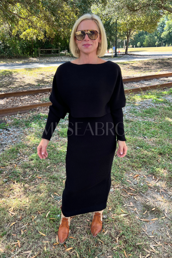 Hollett skirt set, black