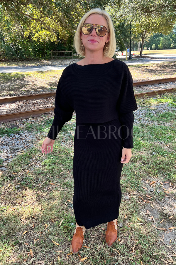 Hollett skirt set, black