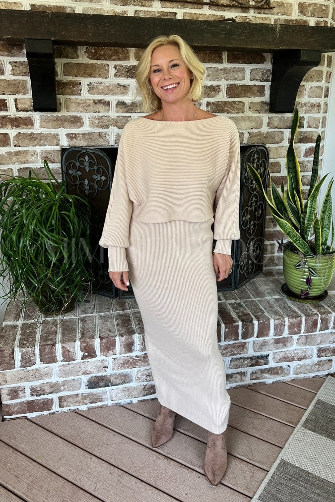 Hollett skirt set, taupe