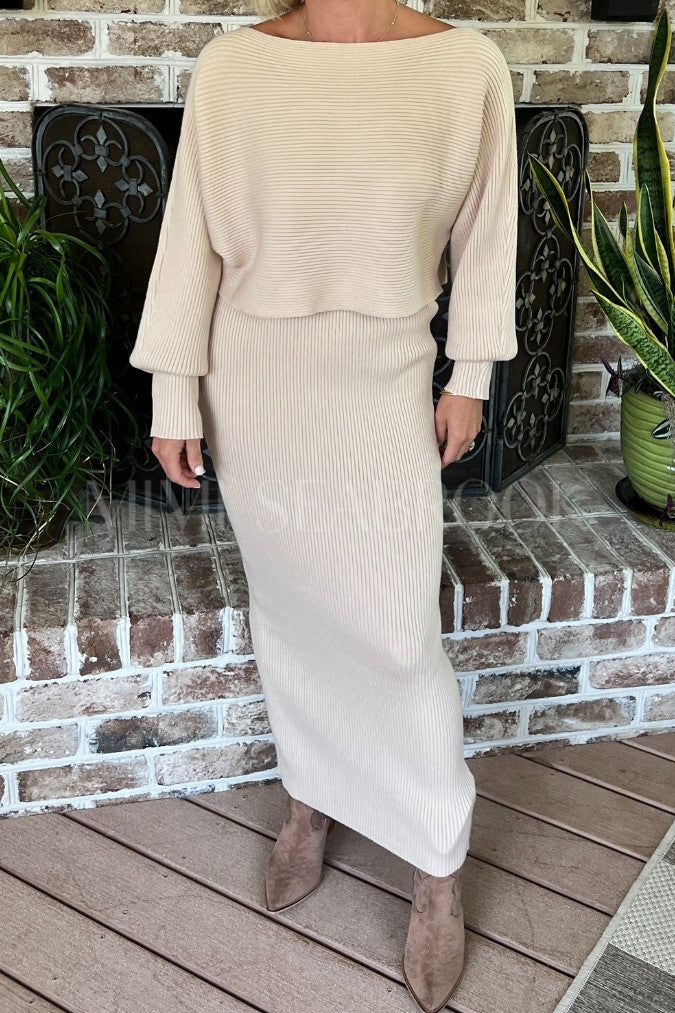 Hollett skirt set, taupe