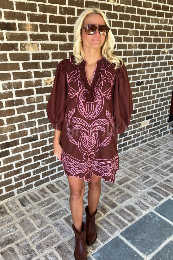 Holman dress, chocolate