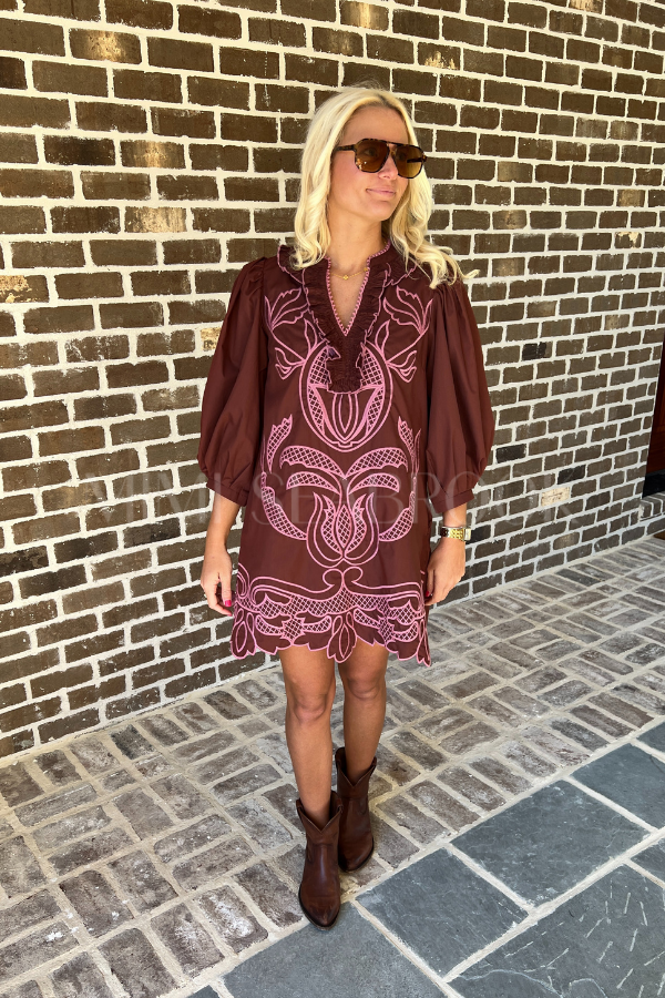 Holman dress, chocolate