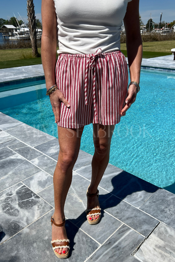 Holstein shorts, red/cream