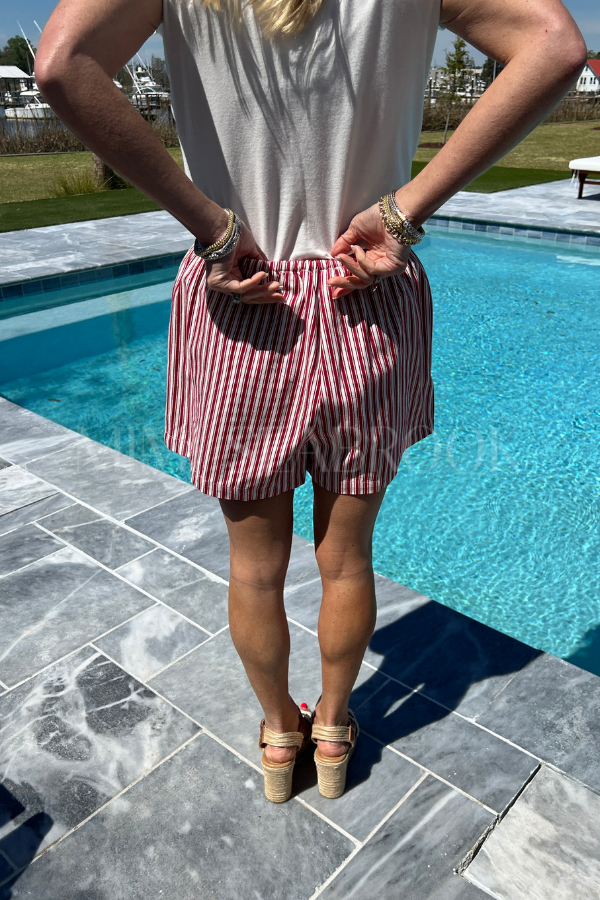 Holstein shorts, red/cream