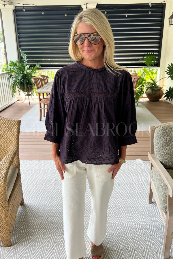 Honora top, dark plum