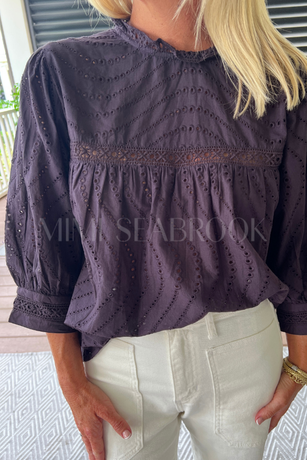 Honora top, dark plum