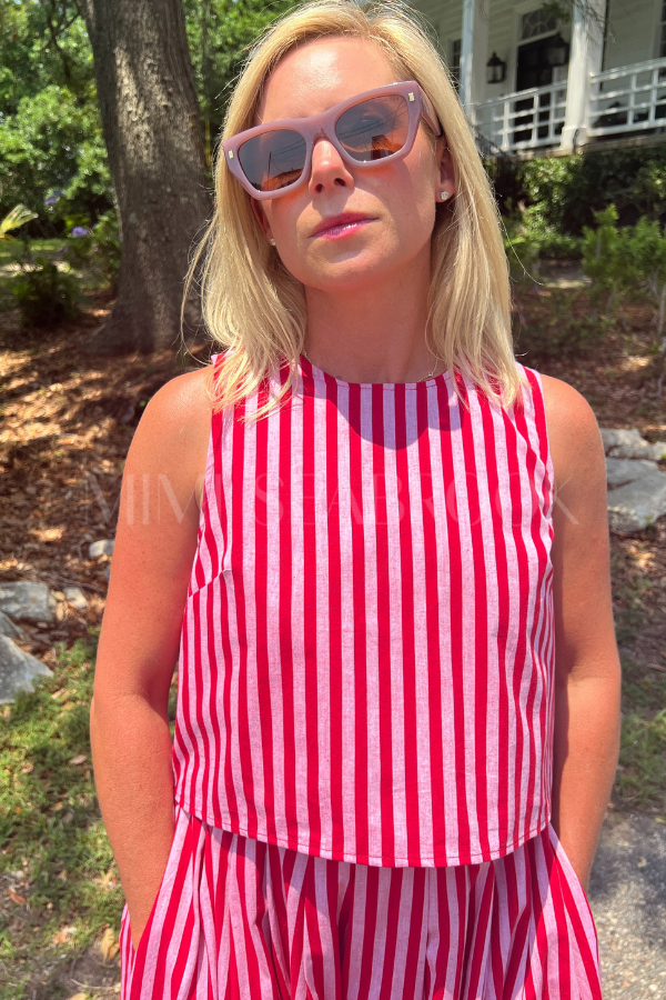 Hugh top, red