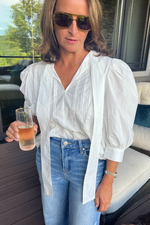 Hutton top, off white