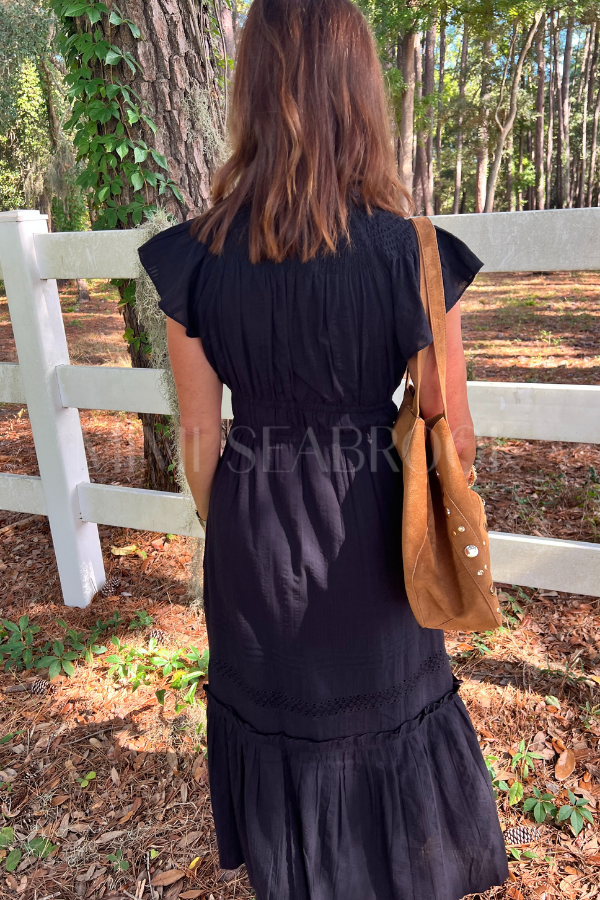 Indira Ankle Dress, black by Cleobella