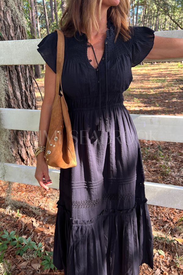 Indira Ankle Dress, black by Cleobella