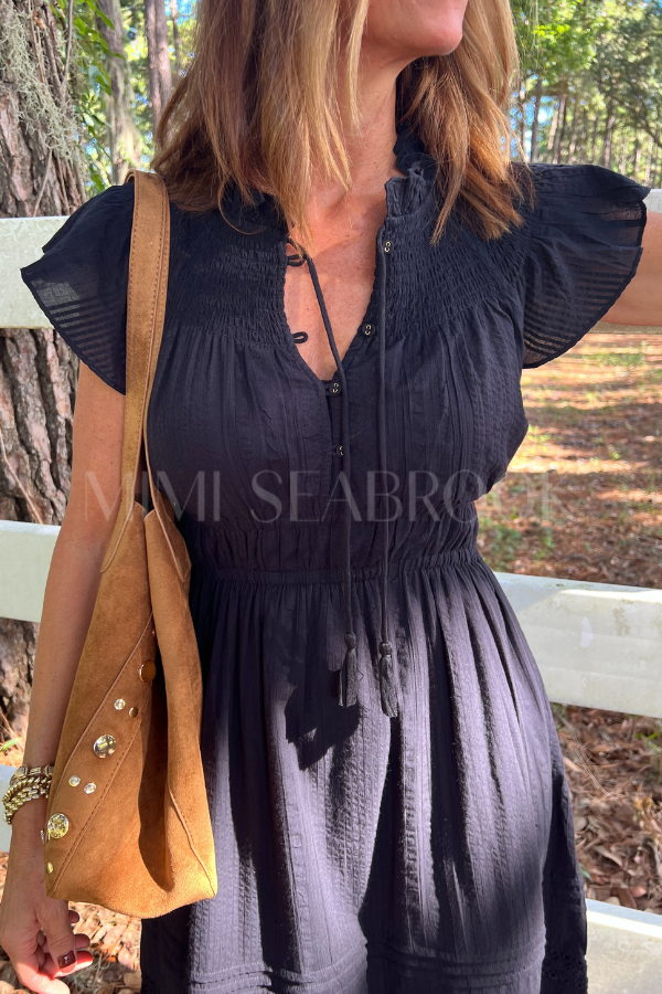 Indira Ankle Dress, black by Cleobella