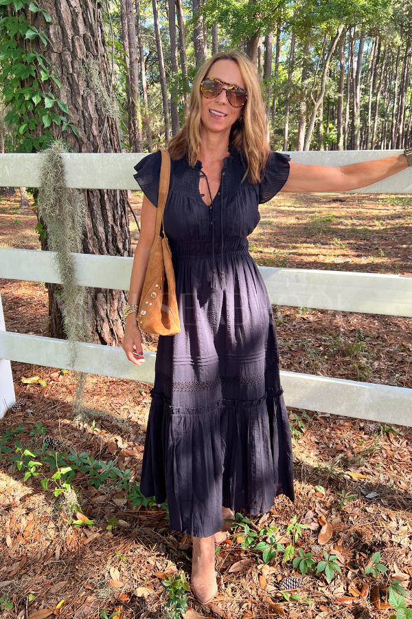 Indira Ankle Dress, black by Cleobella