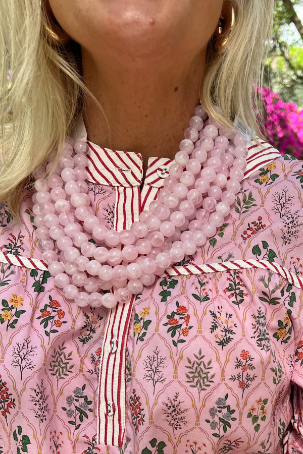 Indira necklace, light pink