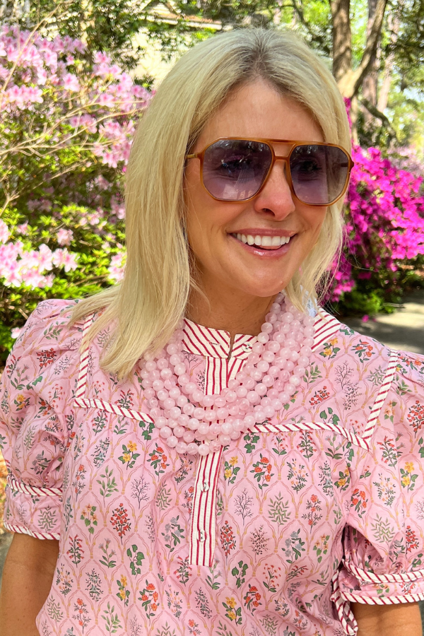 Indira necklace, light pink