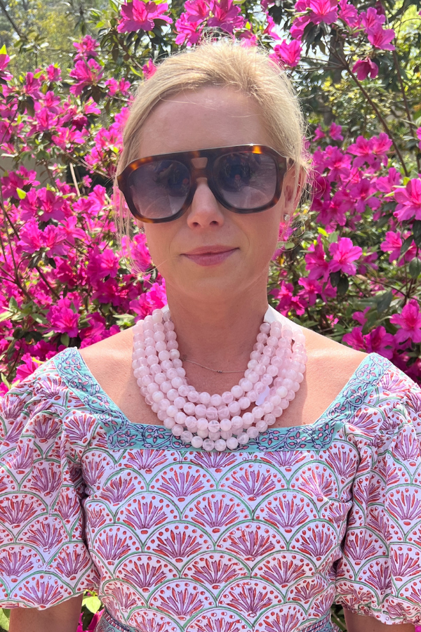 Indira necklace, light pink