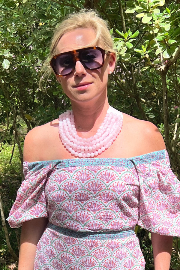 Indira necklace, light pink