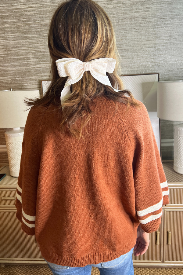 Ines sweater, toffee/cream