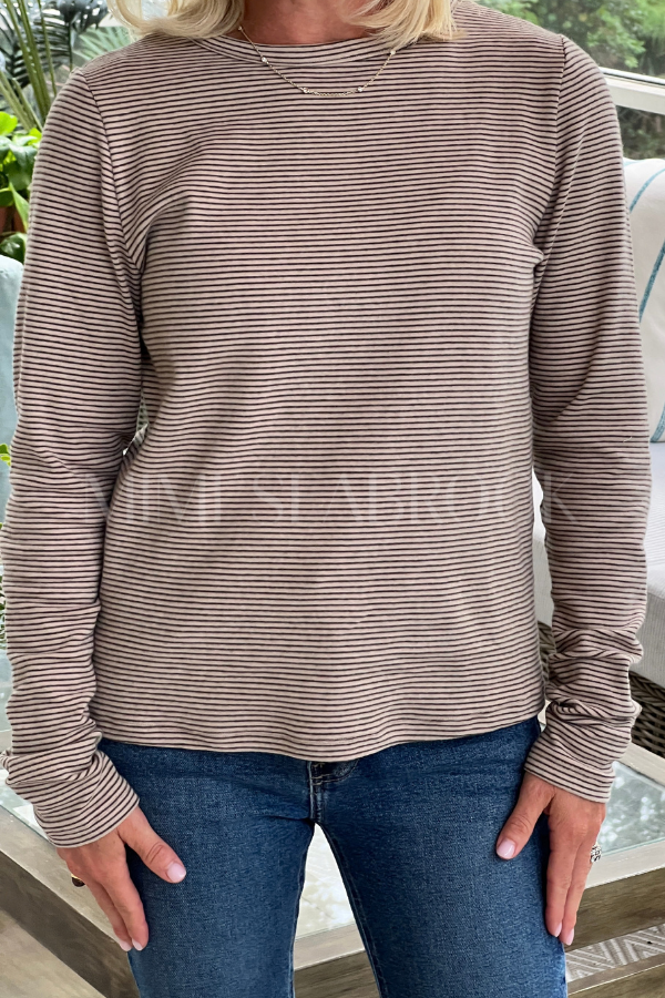 Ingram top, taupe/mocha