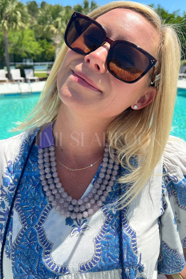 Isabella necklace, light purple