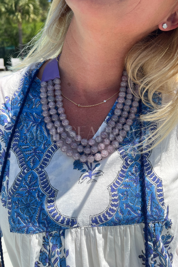 Isabella necklace, light purple