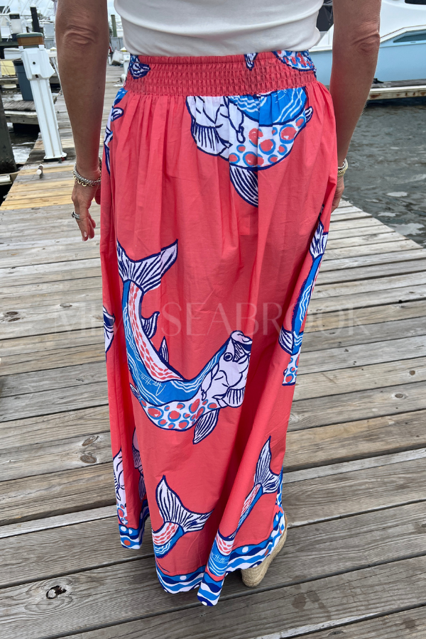 Islamorada Skirt by King + Pitt, sunset tarpon print
