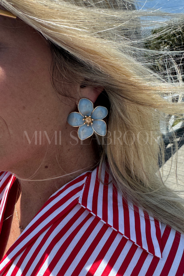 Ismerie earrings, blue