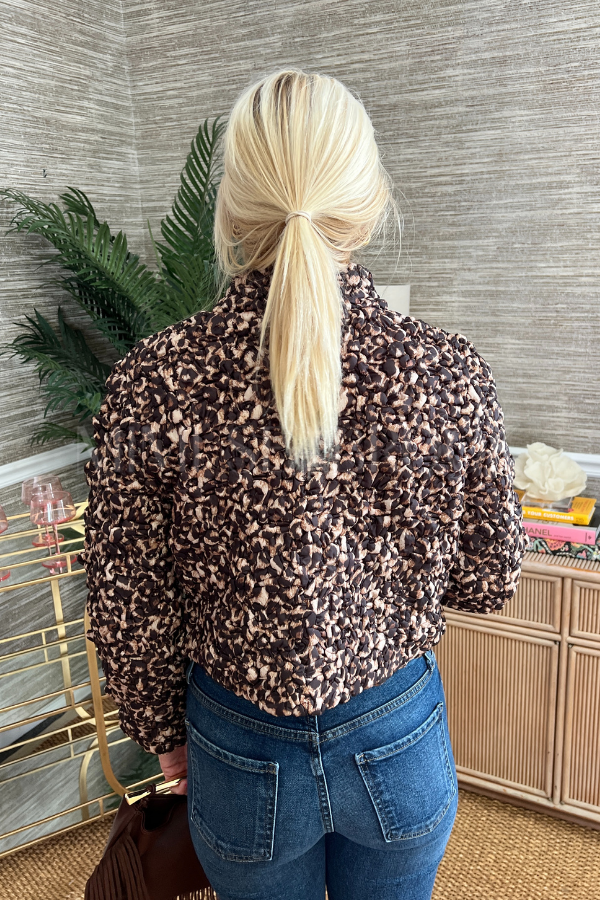 Ivetta jacket, brown leopard