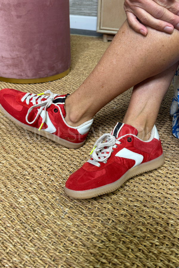 Jasmine Sneaker, red suede