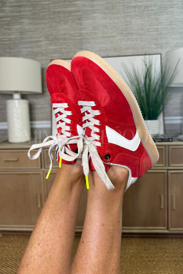 Jasmine Sneaker, red suede