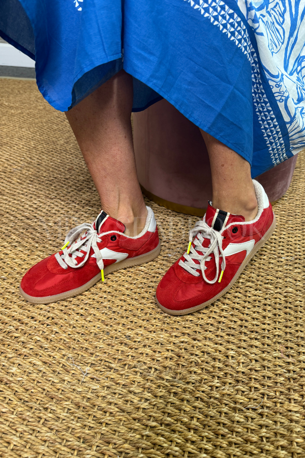 Jasmine Sneaker, red suede