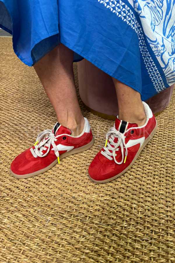 Jasmine Sneaker, red suede