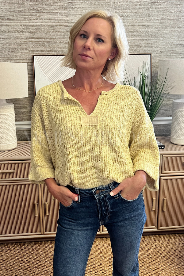 Jemma sweater, yellow