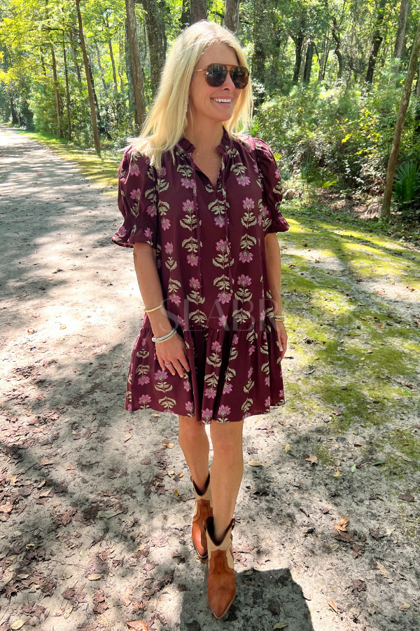 Johanna dress, burgundy