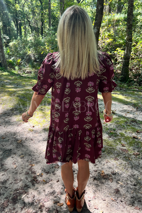 Johanna dress, burgundy