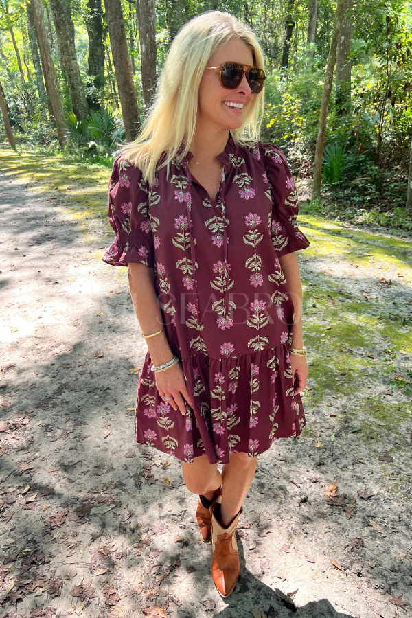 Johanna dress, burgundy