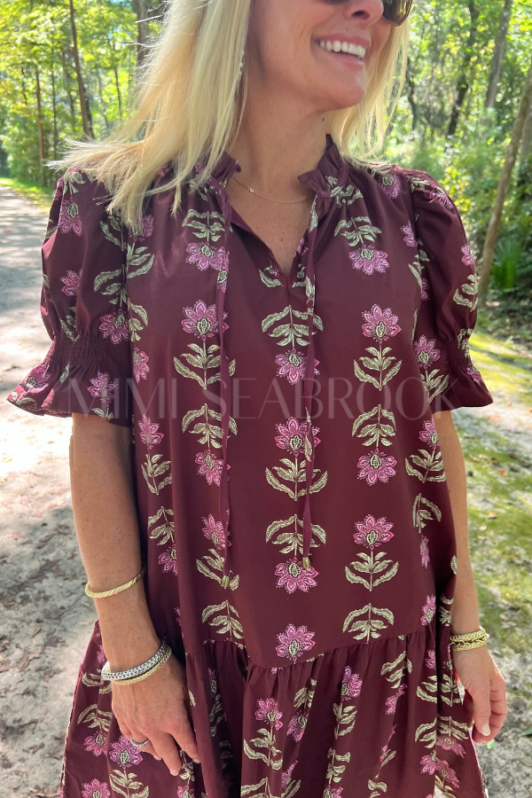 Johanna dress, burgundy